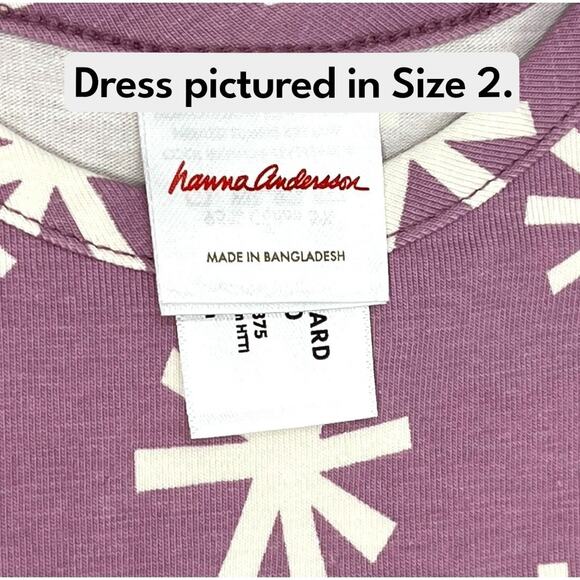 Holiday Long Sleeve Swing Dress. “Snowflakes on Orchid Haze.” Size 4. - Picture 3 of 6